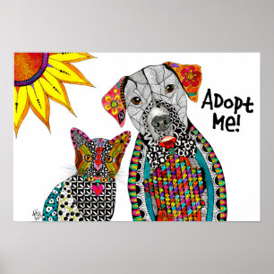 Dog and Cat Poster (You can Customise)