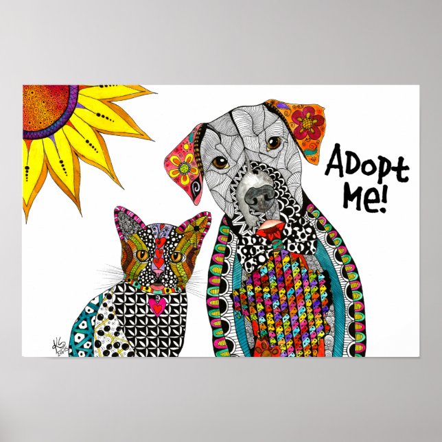 Dog and Cat Poster (You can Customise) (Front)