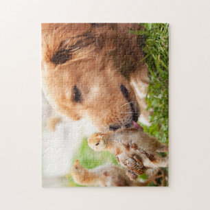 Dog and Chick Jigsaw Puzzle