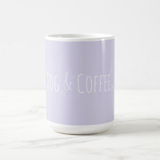 Dog and Coffee Lilac Purple  Mug