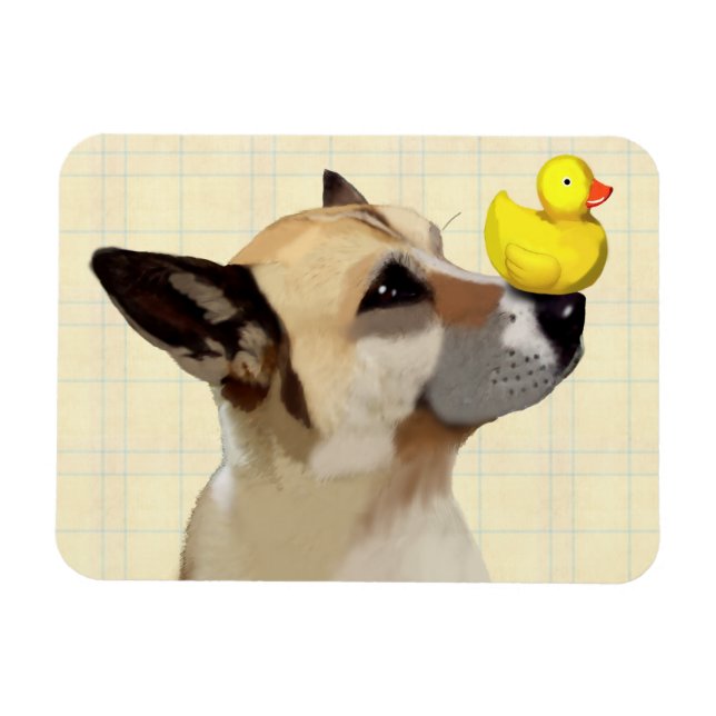 Dog and Duck Magnet (Horizontal)