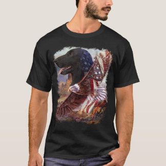 Dog and Eagle Flag America Classic Vintage T-Shirt