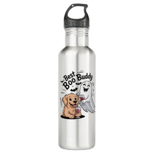Dog and ghost drinking wine. Classic T-Shirt 710 Ml Water Bottle