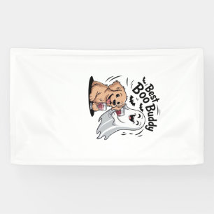 Dog and ghost drinking wine. Classic T-Shirt Banner