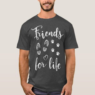 Dog and human friends dog owner dog paw Heart paw T-Shirt