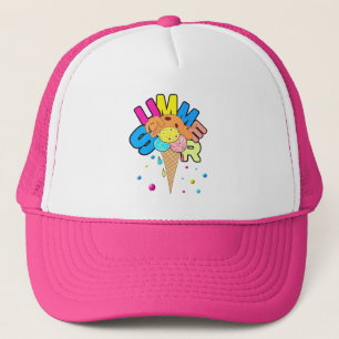 Dog and ice cream trucker hat