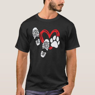 Dog And Man Hiking With Dogs Trekker Hiker T-Shirt