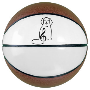 DOG AND MUSIC NOTE BASKETBALL
