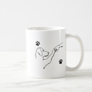 Dog And People Punch Hand Dog Friendship Fist Bump Coffee Mug