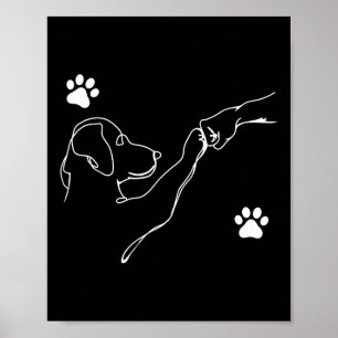 Dog And People Punch Hand Dog Friendship Fist Bump Poster