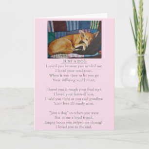 dog and pet sympathy original poem card