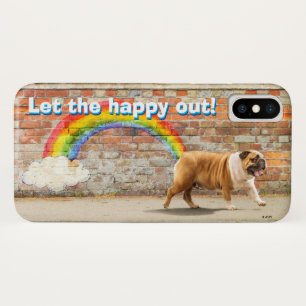 Dog and Rainbow Graffiti iPhone X Case