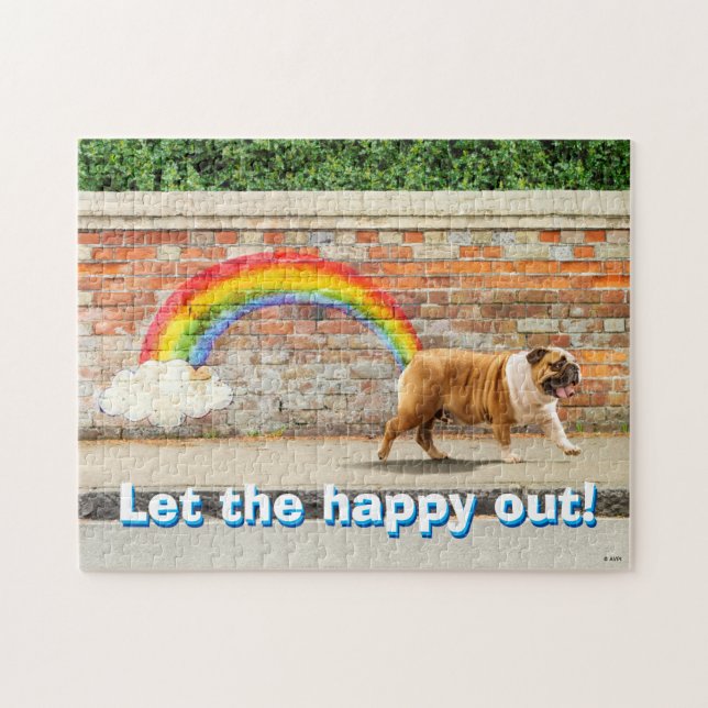 Dog and Rainbow Graffiti Jigsaw Puzzle (Horizontal)