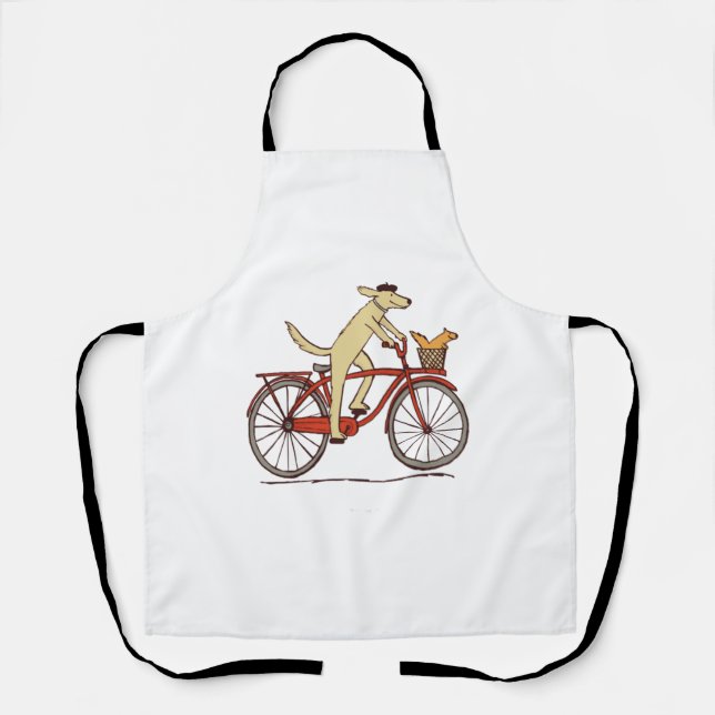 Dog and Squirrel are Friends  Whimsical Animal Art Apron (Front)