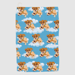 Dog Angel Cute Puppy Animal Lover Cartoon Pet Golf Towel