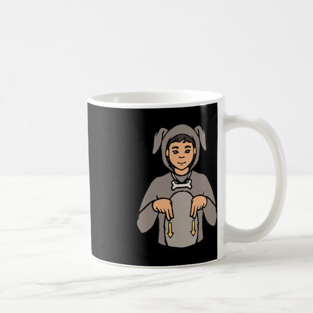 Dog Animal ASL Hand Gesture Deaf Hearing Loss Awar Coffee Mug (Right)