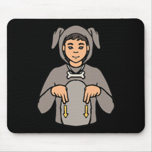 Dog Animal ASL Hand Gesture Deaf Hearing Loss Awar Mouse Pad