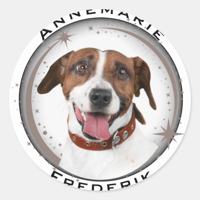 Dog Animal Lover  Classic Round Sticker (Front)