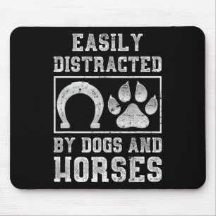 Dog Animal Lover Horseback Riding Horse Rider Gift Mouse Pad