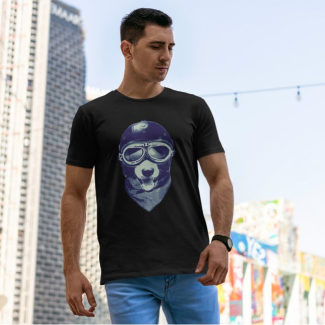 Dog Animal Motorcycle Helmet   T-Shirt (Creator Uploaded)