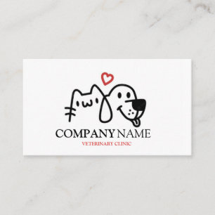 Dog Animal Pet Logo Veterinary Clinic Business Card
