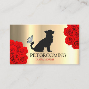 Dog Animal Pet Logo Veterinary Clinic Pet Grooming Business Card