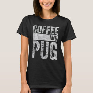 Dog Apparel Pet Owner Coffee And Pug T-Shirt