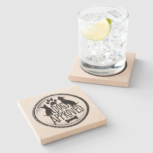 Dog Approved Stone Coaster (Side)