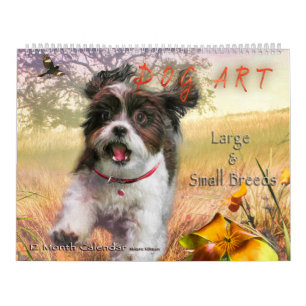 DOG ART CALENDAR #1 Large & Small Breeds