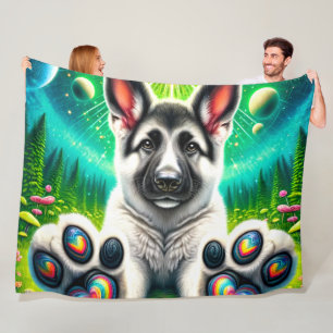 Dog Art Fleece Blanket