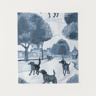 Dog art tapestry