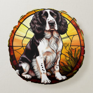 Dog Artistic Pet Lover Home Décor Gift Round Cushion