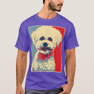 Dog ArtworkVintage Silhouette Bichon Frise  T-Shirt