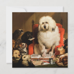 Dog as a Judge Laying Down the Law in Court Card