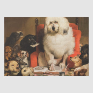 Dog as a Judge Laying Down the Law in Court Tissue Paper
