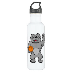 Dog as Basketball player with Basketball ball 710 Ml Water Bottle