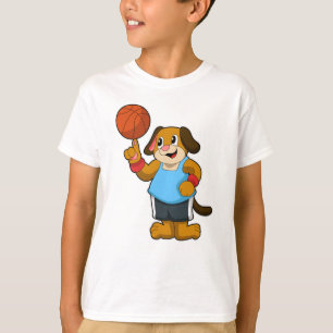 Dog as Basketball player with Basketball T-Shirt