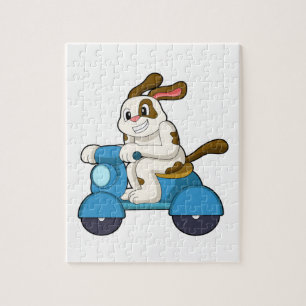 Dog as Biker with Scooter.PNG Jigsaw Puzzle