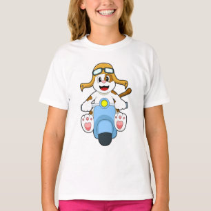 Dog as Biker with Scooter.PNG T-Shirt