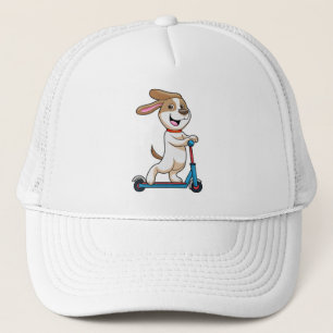 Dog as Biker with Scooter Trucker Hat