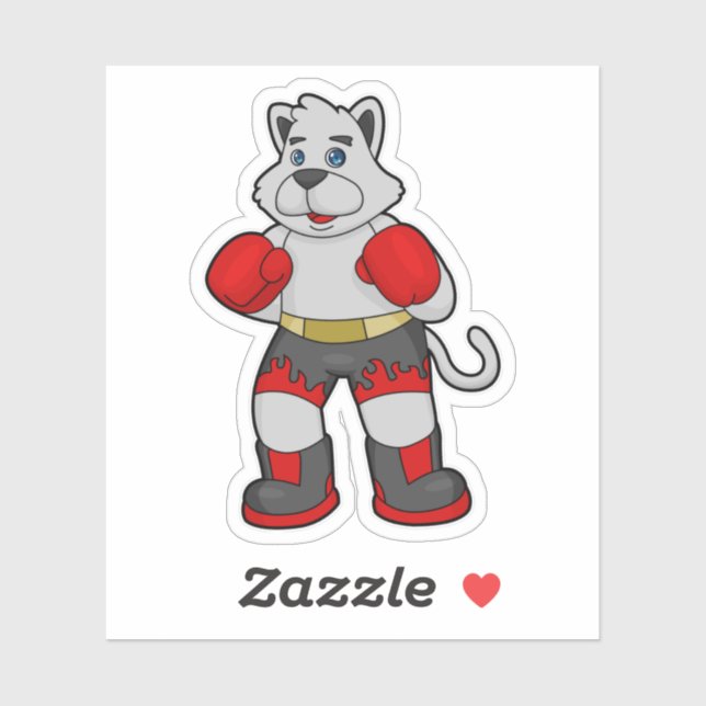 Dog as Boxer with Boxing gloves (Sheet)