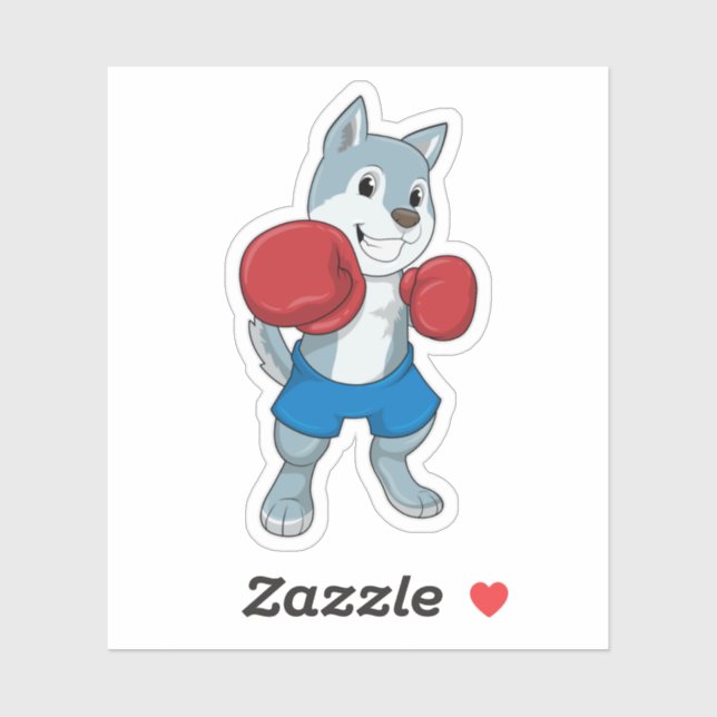 Dog as Boxer with Boxing gloves (Sheet)