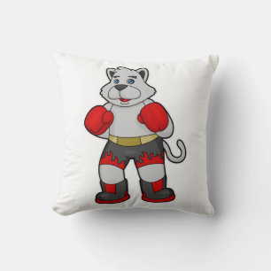 Dog as Boxer with Boxing gloves Cushion