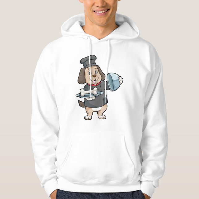 Dog as Chef with Platter & Bones Hoodie (Front)