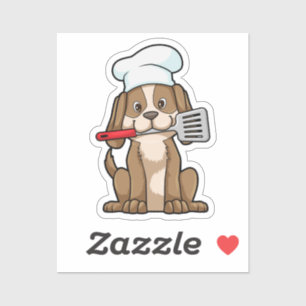 Dog as Cook with Chef's hat & Spatula
