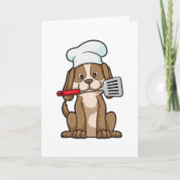 Dog as Cook with Chef's hat & Spatula
