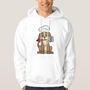 Dog as Cook with Chef's hat & Spatula Hoodie