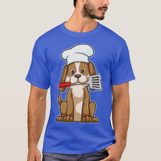 Dog as Cook with Chefs hat Spatula T-Shirt