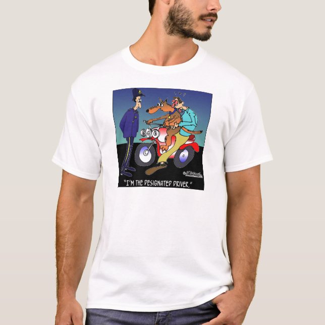 Dog As Designated Driver T-Shirt (Front)