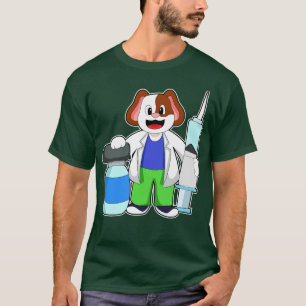 Dog as Doctor with Syringe T-Shirt